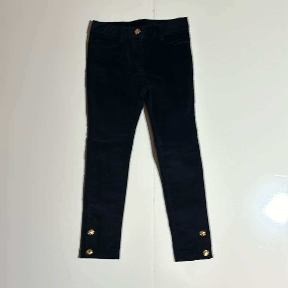 Jacadi Paris Girls Navy Velvet Pants - Size 6A (115 cm)